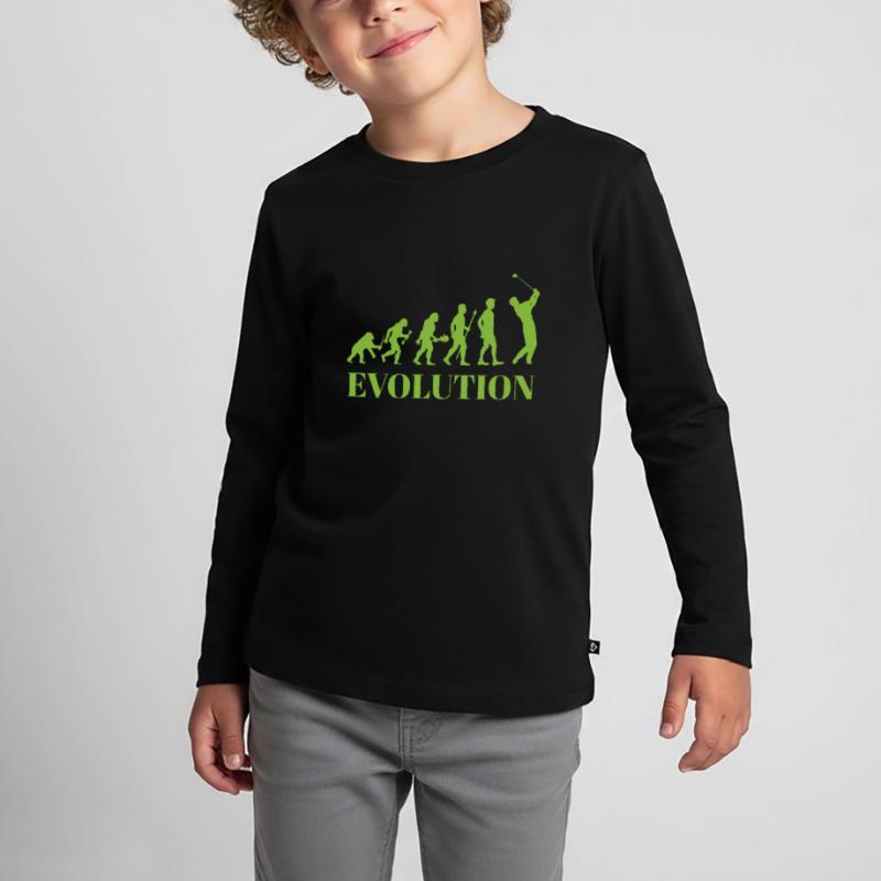 Evolution - Golf - Funny - Fun - Gift Kids' Premium Longsleeve Shirt
