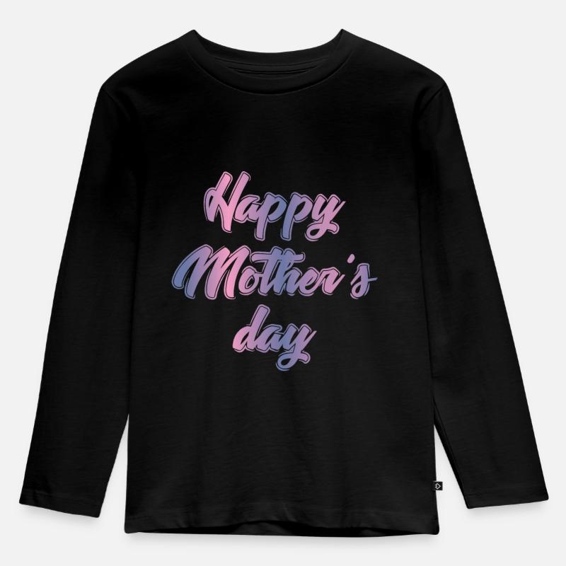 Mutter - Mami - Mama - Mutter - Muttertag - Mom - Kinder Premium Bio Langarmshirt - Schwarz