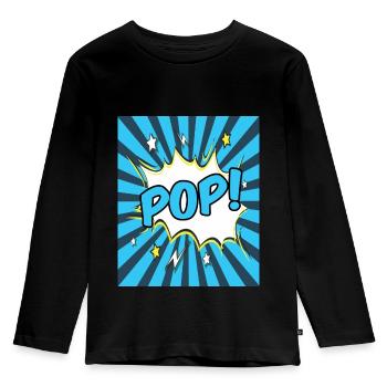 Pop Art - Kids' Premium Longsleeve Shirt - black - Front - AI Model Kid Male (0cm)