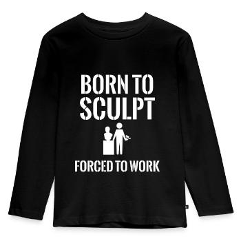 Sculptor - Sculpture - Stonemason - Gift - Kids' Premium Longsleeve Shirt - black - Front - AI Model Kid Male (0cm)