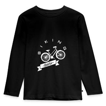 Bike Tours - Bike Tours - Kids' Premium Longsleeve Shirt - black - Front - AI Model Kid Male (0cm)