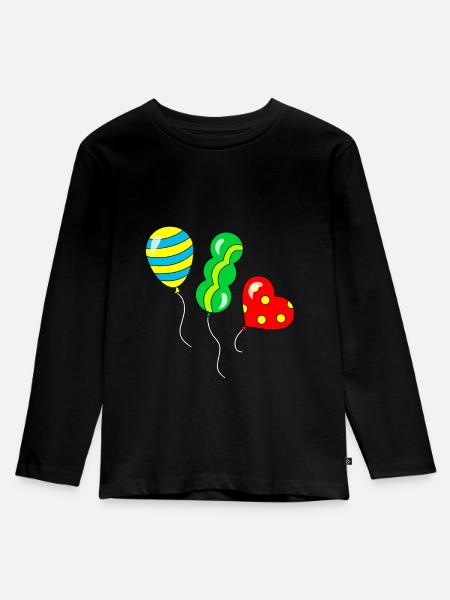 Ballons drôles - T-shirt manches longues Premium Enfant - noir