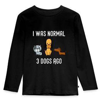 Dog dog lover pet dog owner gift - Kids' Premium Longsleeve Shirt - black - Front - AI Model Kid Male (0cm)