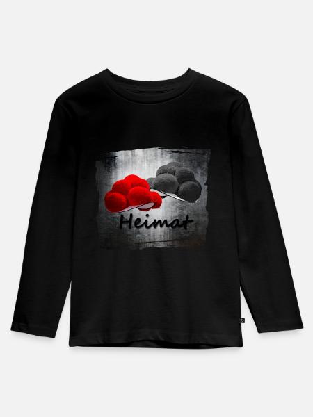 Bollenhüte Heimat ART 1.0 - Kinder Premium Bio Langarmshirt - Schwarz