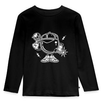 Basketball Bomb T-Shirts - Kinder Premium Bio Langarmshirt - Schwarz - Vorne - AI Model Kid Male (0cm)