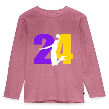 RIP Basketball-Spieler - Kinder Premium Bio Langarmshirt - Mauve - Vorne - AI Model Kid Female (0cm)
