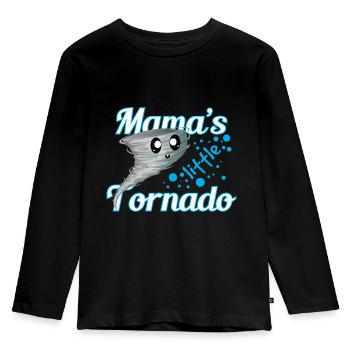 Funny Mama’s Little Tornado - T-shirt manches longues Premium Enfant - noir - Devant - AI Model Kid Male (0cm)