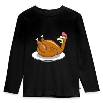 Chicken Roast Baking - Kids' Premium Longsleeve Shirt - black - Front - AI Model Kid Male (0cm)