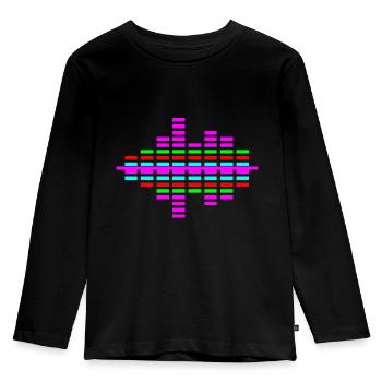 sound bars - Kids' Premium Longsleeve Shirt - black - Front - AI Model Kid Male (0cm)