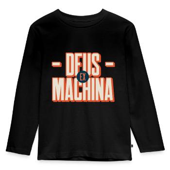 Deus ex machina - Kinder Premium Bio Langarmshirt - Schwarz - Vorne - AI Model Kid Male (0cm)