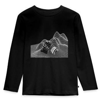 Camera to be fossilized - Kids' Premium Longsleeve Shirt - black - Front - AI Model Kid Male (0cm)