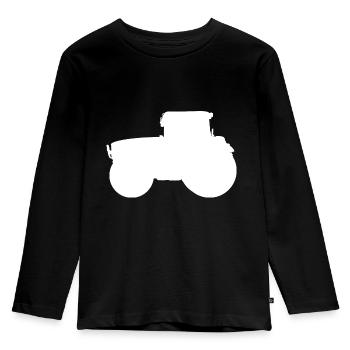 Traktor Trecker Ackerschlepper Schlepper - Kinder Premium Bio Langarmshirt - Schwarz - Vorne - AI Model Kid Male (0cm)
