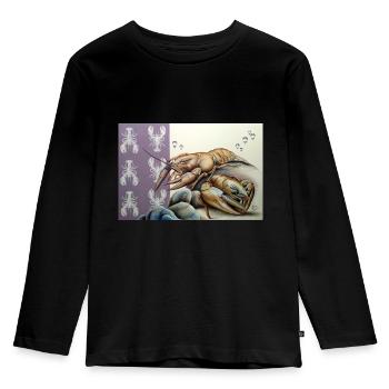 Noble cancer - Kids' Premium Longsleeve Shirt - black - Front - AI Model Kid Male (0cm)