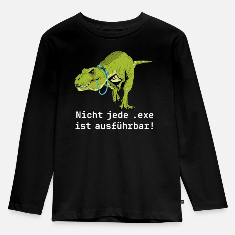 Programmierer Spruch Informatik Computer Geek - Kinder Premium Bio Langarmshirt - Schwarz