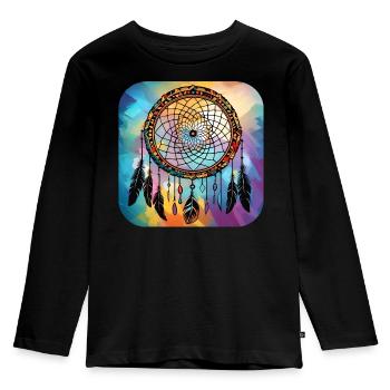 Spiritual Dream Catcher - Kids' Premium Longsleeve Shirt - black - Front - AI Model Kid Male (0cm)