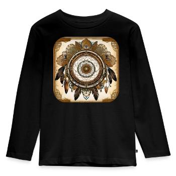 Spiritual Dream Catcher - Kids' Premium Longsleeve Shirt - black - Front - AI Model Kid Male (0cm)