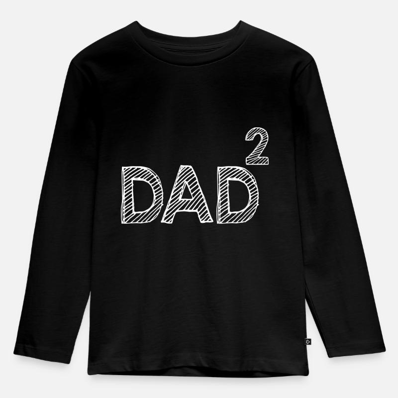 dad 2 - Kinder Premium Bio Langarmshirt - Schwarz