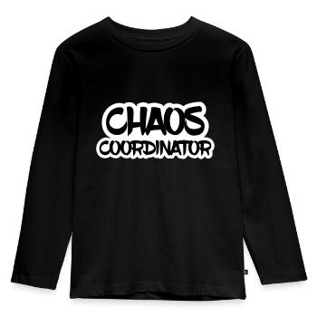 Chaos coordinator Chaos Preprogrammed w - Kids' Premium Longsleeve Shirt - black - Front - AI Model Kid Male (0cm)