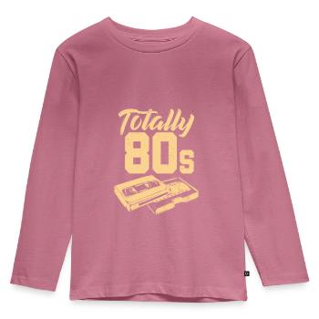 Totally 80s Vitage Retro Total 80s - Kids' Premium Longsleeve Shirt - mauve - Front - AI Model Kid Female (0cm)