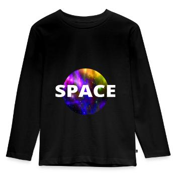 Space universe NASA gift funny - Kids' Premium Longsleeve Shirt - black - Front - AI Model Kid Male (0cm)