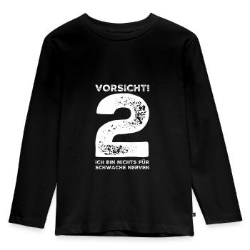 2. Geburtstag Geschenk lustig - Kinder Premium Bio Langarmshirt - Schwarz - Vorne - AI Model Kid Male (0cm)