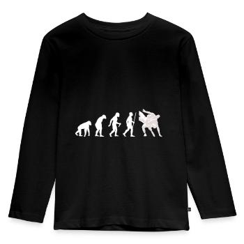Ringen, Ringer - Kinder Premium Bio Langarmshirt - Schwarz - Vorne - AI Model Kid Male (0cm)