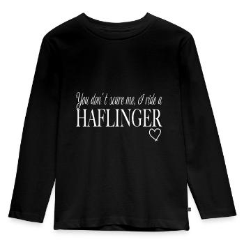 Haflinger, horse, horses - Kids' Premium Longsleeve Shirt - black - Front - AI Model Kid Male (0cm)