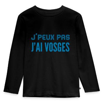 J'peux pas j'ai Vosges (Bleu) - T-shirt manches longues Premium Enfant - noir - Devant - AI Model Kid Male (0cm)