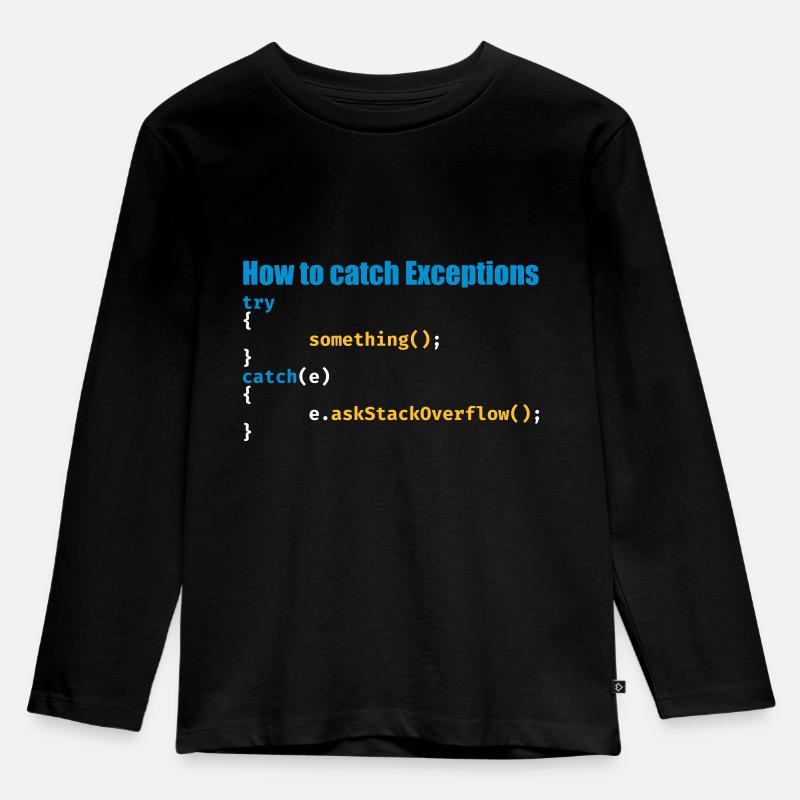 Programmierer, Software, Informatik, Developer - Kinder Premium Bio Langarmshirt - Schwarz