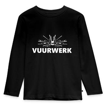Pyro Vuurwerk - Kinder Premium Bio Langarmshirt - Schwarz - Vorne - AI Model Kid Male (0cm)