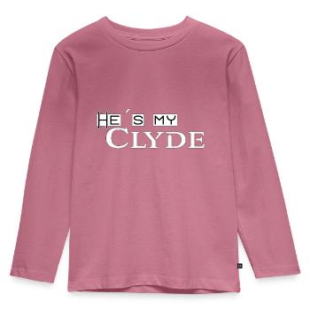 Partnerlook Bonnie & Clyde 2 (part2) Geschenk Paar - Kinder Premium Bio Langarmshirt - Mauve - Vorne - AI Model Kid Female (0cm)