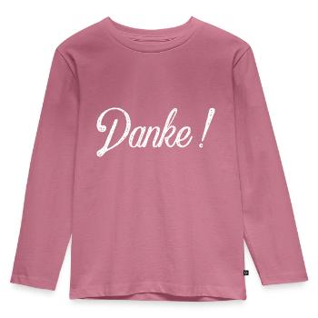 Danke - Kinder Premium Bio Langarmshirt - Mauve - Vorne - AI Model Kid Female (0cm)