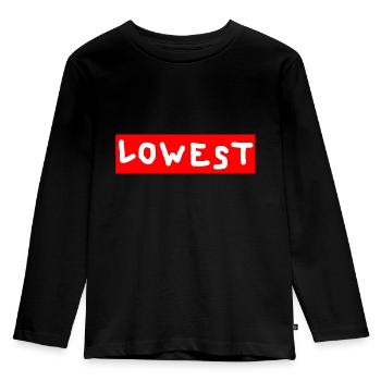 Lowest anti fashion - Kids' Premium Longsleeve Shirt - black - Front - AI Model Kid Male (0cm)