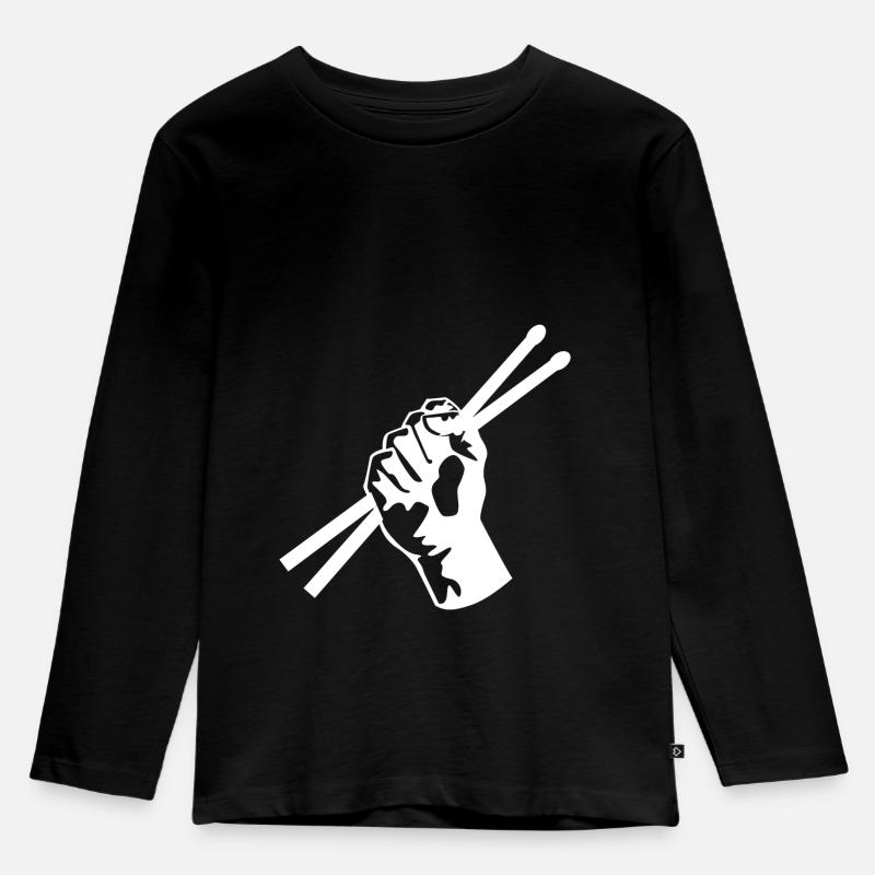 Gift drummer drummer drummer - Kids' Premium Longsleeve Shirt - black