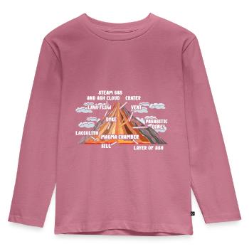 Vulkan - Kinder Premium Bio Langarmshirt - Mauve - Vorne - AI Model Kid Female (0cm)