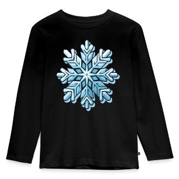 Flocon de neige - T-shirt manches longues Premium Enfant - noir - Devant - AI Model Kid Male (0cm)
