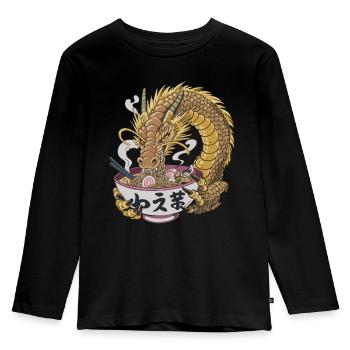 Legendärer Ramen-Fresser - Kinder Premium Bio Langarmshirt - Schwarz - Vorne - AI Model Kid Male (0cm)