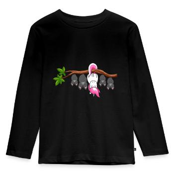 Be Different Unicorn Black Bats Unicorn Lover - Kids' Premium Longsleeve Shirt - black - Front - AI Model Kid Male (0cm)