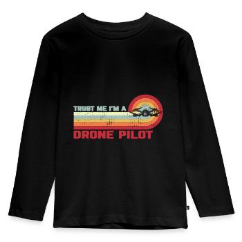 Trust Me I’m A Drone Pilot Drone Drone cadeau - T-shirt manches longues Premium Enfant - noir - Devant - AI Model Kid Male (0cm)