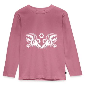 Mechanic - Kids' Premium Longsleeve Shirt - mauve - Front - AI Model Kid Female (0cm)