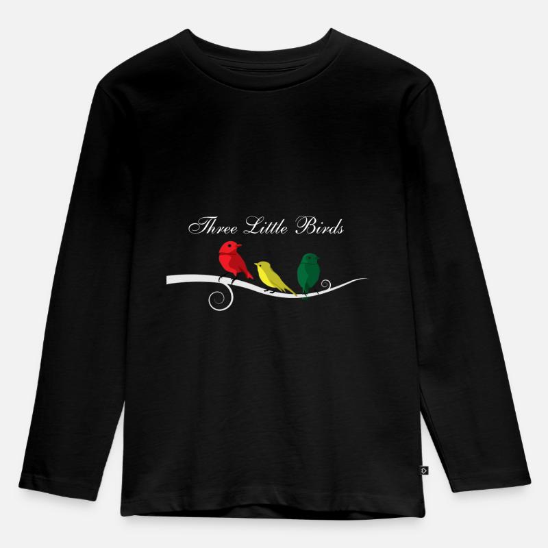 Three Little Birds Afrika Musik Reggae Rasta - Kinder Premium Bio Langarmshirt - Schwarz
