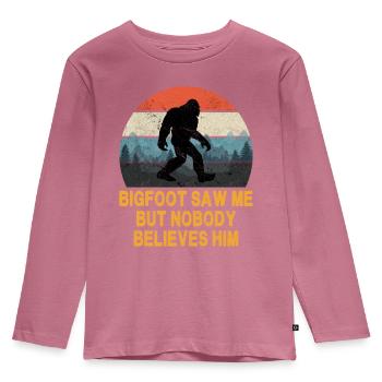 Bigfoot m’a vu mais personne ne le croit - T-shirt manches longues Premium Enfant - mauve - Devant - AI Model Kid Female (0cm)