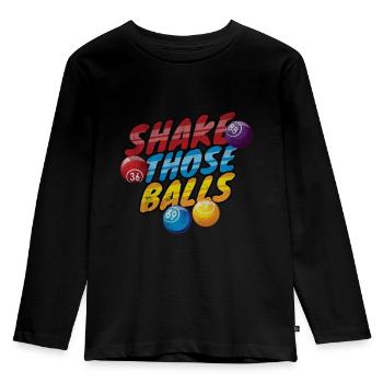 bingo - Kids' Premium Longsleeve Shirt - black - Front - AI Model Kid Male (0cm)