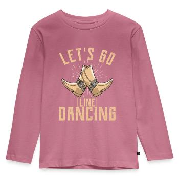 Line dance - Kids' Premium Longsleeve Shirt - mauve - Front - AI Model Kid Female (0cm)