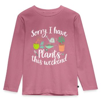 jardinier - T-shirt manches longues Premium Enfant - mauve - Devant - AI Model Kid Female (0cm)
