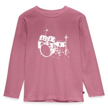Batteries - T-shirt manches longues Premium Enfant - mauve - Devant - AI Model Kid Female (0cm)