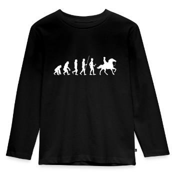 Islandpferd Tshirt Tölt Sprüche Islandpony Isi - Kinder Premium Bio Langarmshirt - Schwarz - Vorne - AI Model Kid Male (0cm)