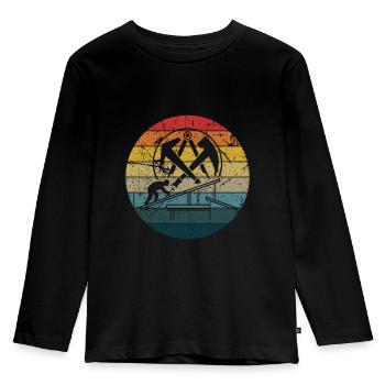 Couvreurs - T-shirt manches longues Premium Enfant - noir - Devant - AI Model Kid Male (0cm)
