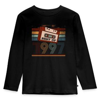 Best Of 1997 | Chemise d’anniversaire | Anniversaire - T-shirt manches longues Premium Enfant - noir - Devant - AI Model Kid Male (0cm)