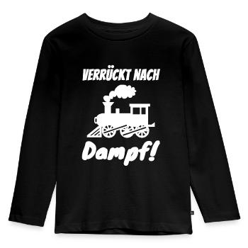 Eisenbahn Eisenbahner - Kinder Premium Bio Langarmshirt - Schwarz - Vorne - AI Model Kid Male (0cm)